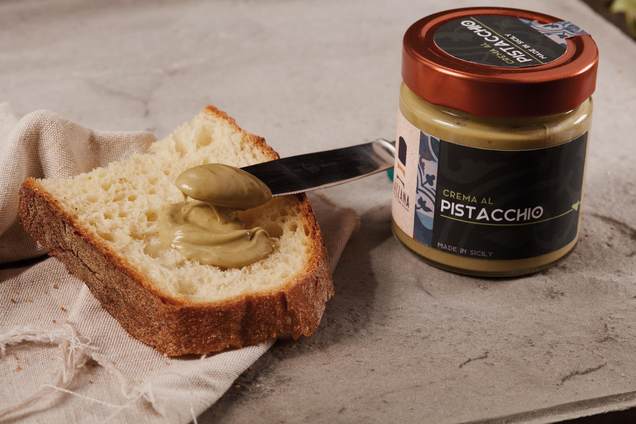 Crème de PISTACHE 100% SICILIENNE 210 G, Crème de Pistache Naturelle. Sans  sucre, lactose et gluten. Pâte de pistache pure. Pour tartiner ou pour les  produits de pâtisserie : : Autres