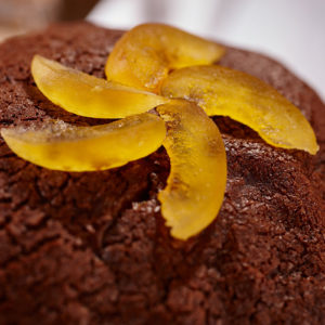 CHOCOLATE PANETTONE with dark chocolate and apricots